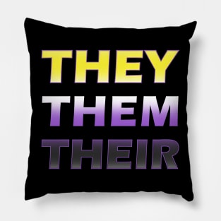 Non-binary pronouns Pillow