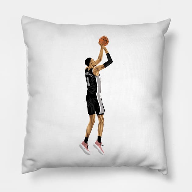 Victor Wembanyama Pillow by knnthmrctn