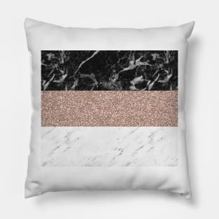 Marble stripes - Deauville rose gold Pillow