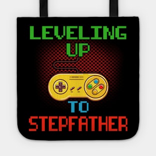 Promoted To Stepfather T-Shirt Unlocked Gamer Leveling Up Tote