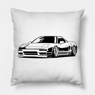 Acura NSX monochrome illustration Pillow