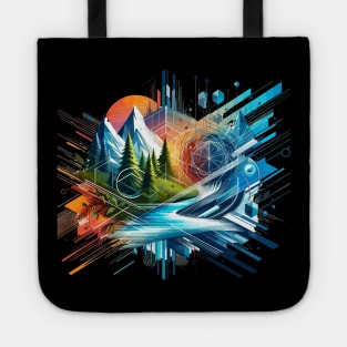 Nature's Future: Geometric Eco-Fusion Tote