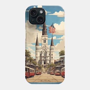 New Orleans Louisiana United States of America Tourism Vintage Poster Phone Case