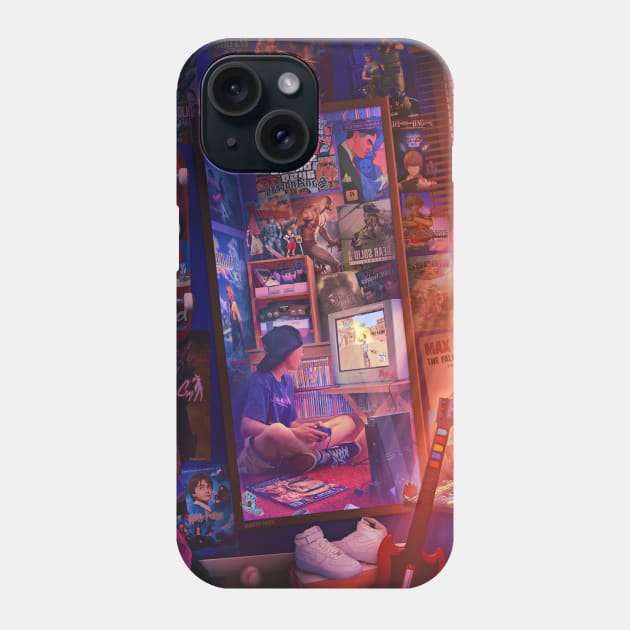 Playstation 2 - GTA Vice City Phone Case by Rachid Lotf