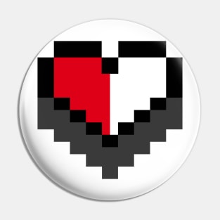 8 bit gamers heart Pin