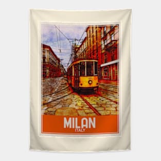 Milan Italy Travel Art Tapestry