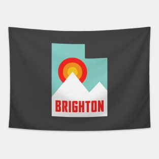 Brighton Utah State Retro Mountains Tapestry