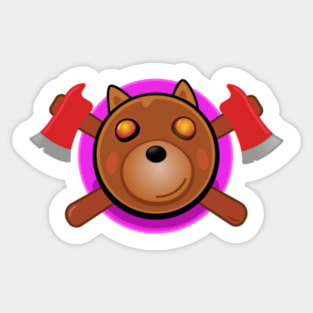 Piggy Doggy Stickers Teepublic Au - pictures of roblox piggy doggy