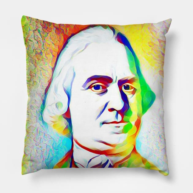 Samuel Adams Colourful Portrait | Samuel Adams Artwork 11 Pillow by JustLit