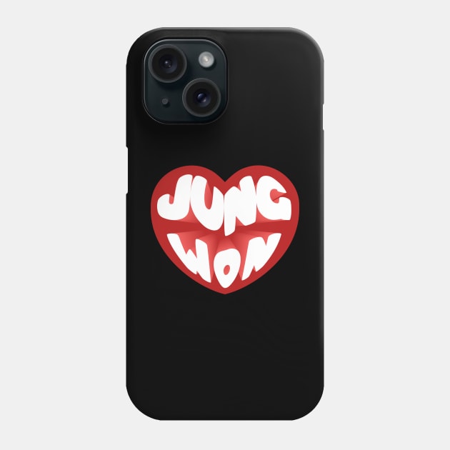 ENHYPEN JUNGWON HEART Phone Case by moonphile