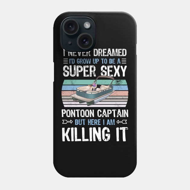 Pontoon Captain Pontooning Boating Gift Phone Case by qwertydesigns