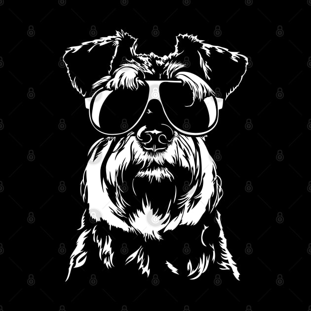 Funny Miniature Schnauzer sunglasses cool dog by wilsigns