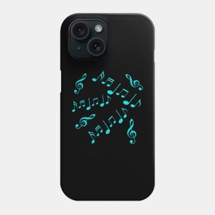 Blue Musical Notes Phone Case