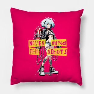 Punk Robot V Pillow