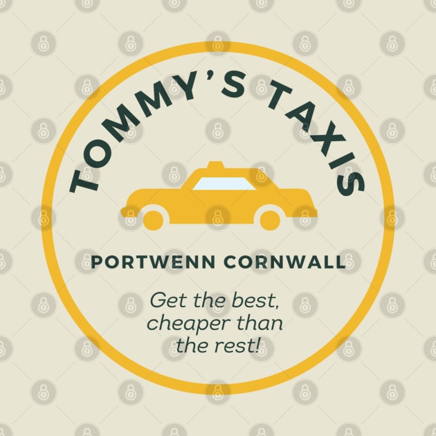 Doc Martin Tommy's Taxis Portwenn Port Isaac Cornwall by SonnyBoyDesigns