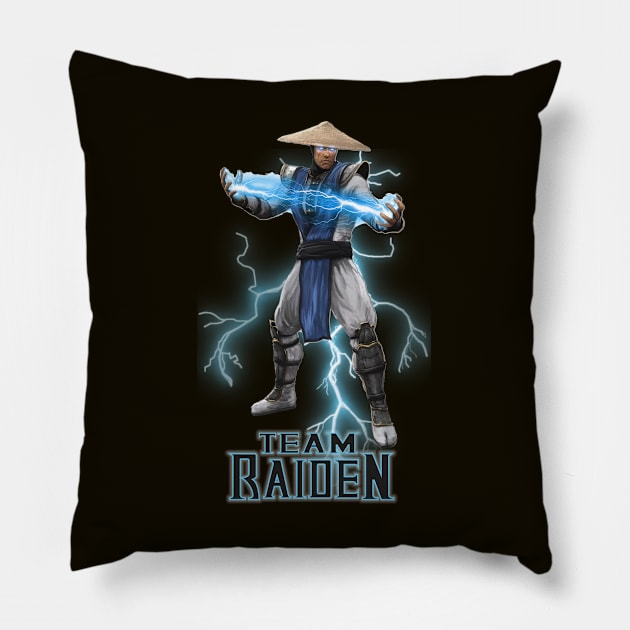 Team Raiden Mortal Kombat Pro Kompetition Pillow by Pannolinno