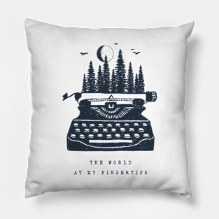 Forest And Typewriter. Motivational Quote.Creative Illustration Pillow