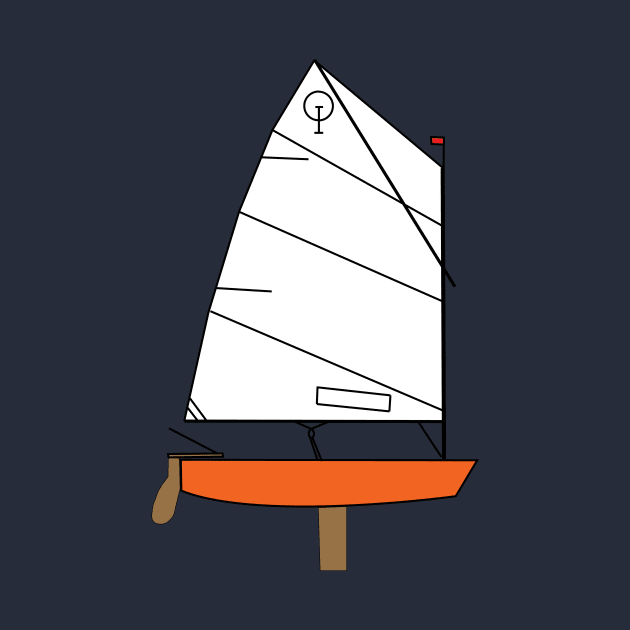 Optimist Sailing Dingy - Pumpkin by CHBB