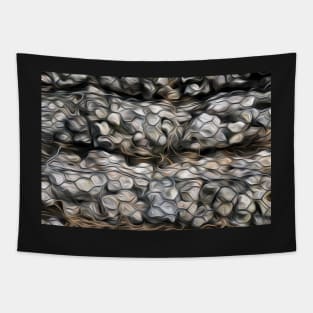 Rock gabions oil paint effect Tapestry