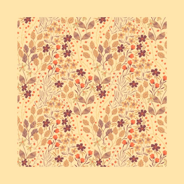 Autumn Floral Pattern by NandanG