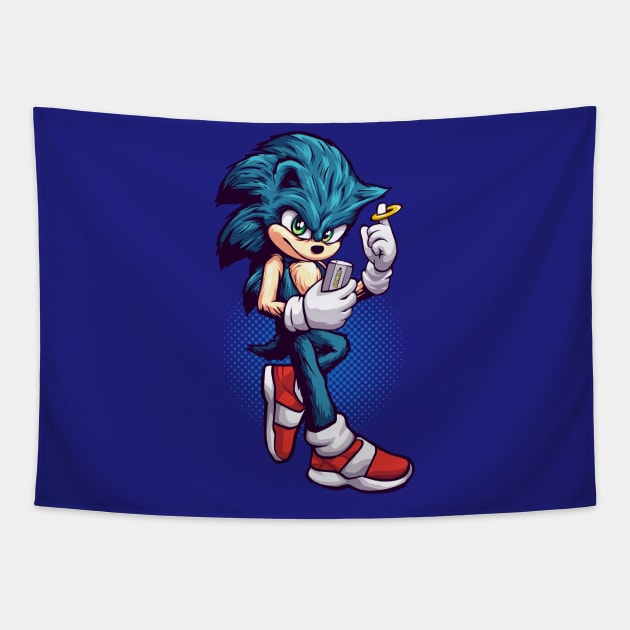 sonic focus on phone Tapestry by Brown777