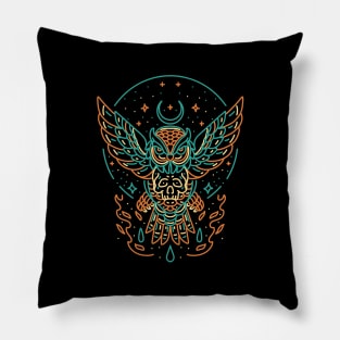 skull owl Pillow