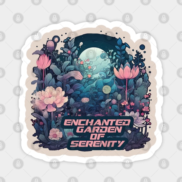 Enchanted Garden of Serenity Magnet by Oddities Outlet