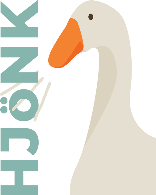Hjonk - Goose Game - Honking Goose Kids T-Shirt by anycolordesigns