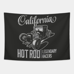 California Hot Rod Legendary Racers Tapestry