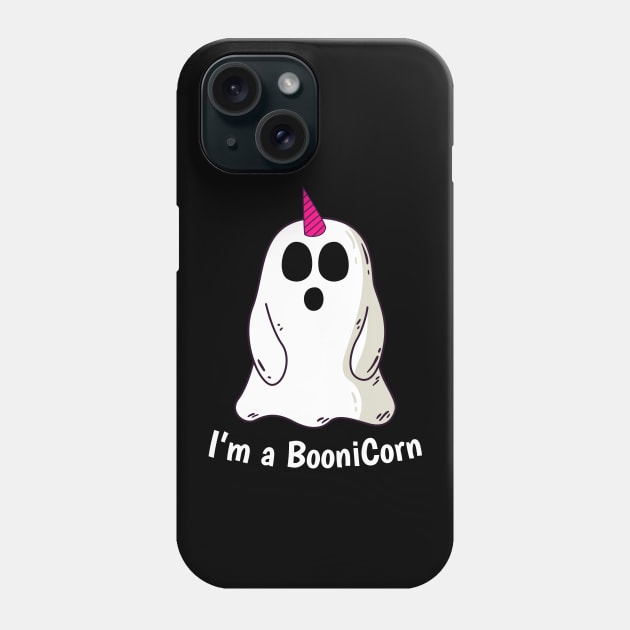 Funny Halloween: Relaxed Boonicorn Unicorn Ghost Phone Case by heidiki.png