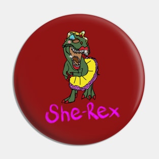 She Rex T-Rex Dinosaur Pin