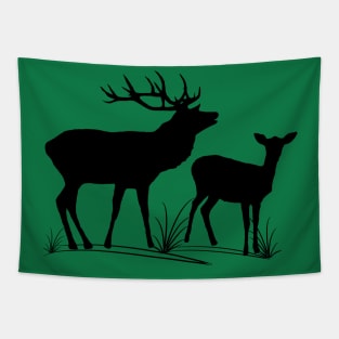 roe deer, stag, animals, hunting, hunter, wild Tapestry