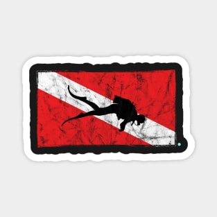 SCUBA DIVING: Flag Scuba Diving Magnet