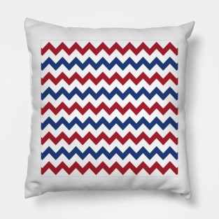 Red White Blue Chevrons Pillow