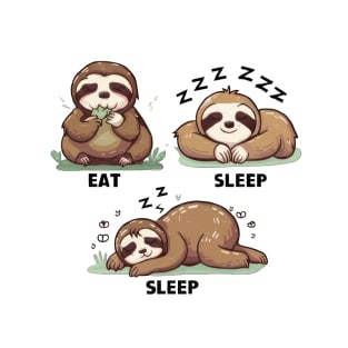 Eat, Sleep, Sleep: Sloth T-Shirt