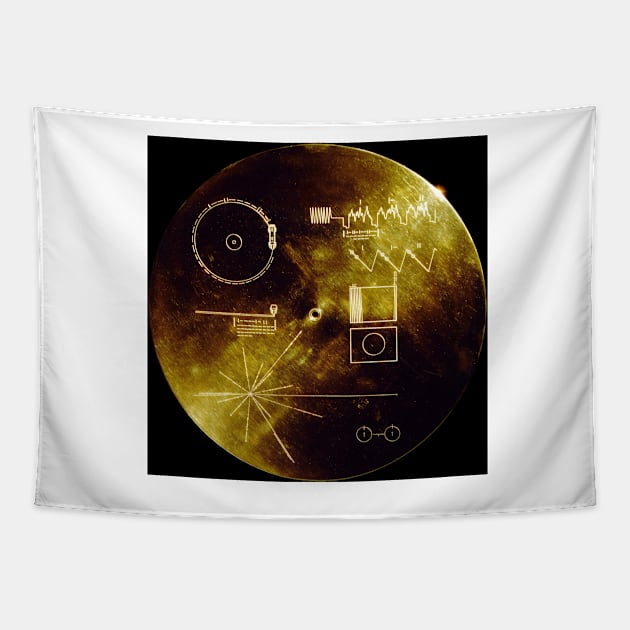 Voyager spacecraft plaque (R262/0086) Tapestry by SciencePhoto