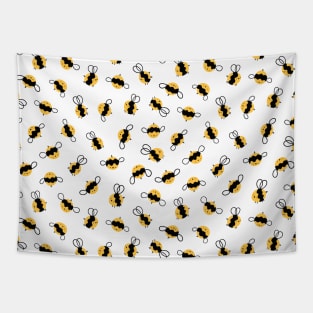 Cute bees bumblebee cartoon seamless pattern Tapestry