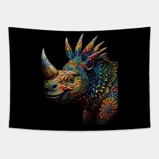 Colorful Horned Dino Too Tapestry