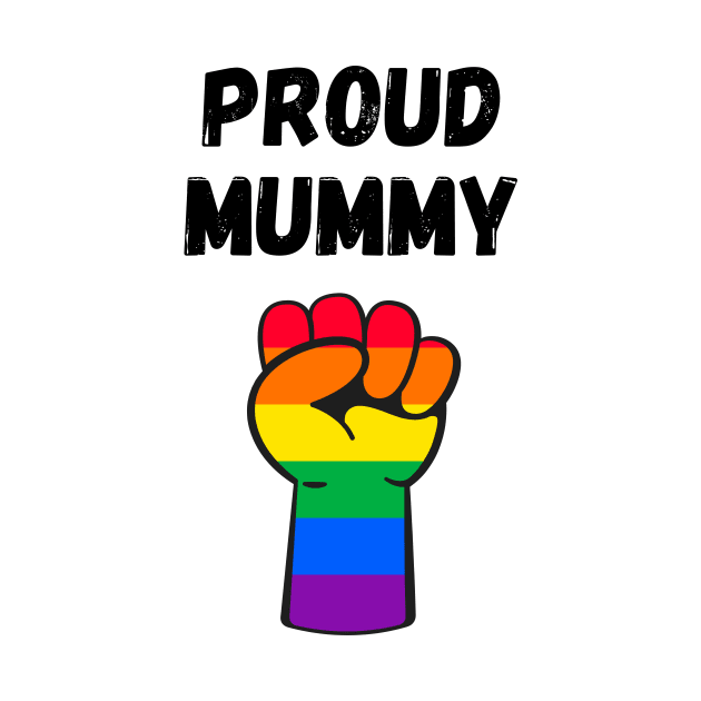 Proud Mummy Rainbow Pride T Shirt Design by Rainbow Kin Wear