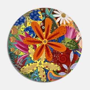 Flower jungle Pin