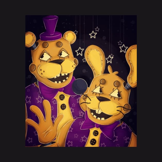 Spring Bonnie and Fredbear from FNaF by mmorrisonn33