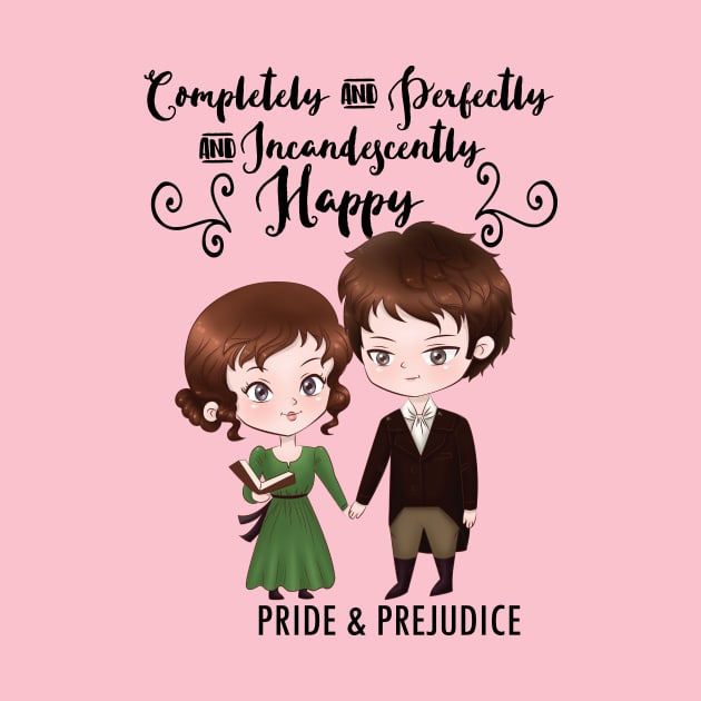 Pride and Prejudice - jane austen chibi darcy elizabeth bennet by papillon