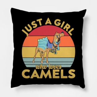 just a girl who loves camels Pillow