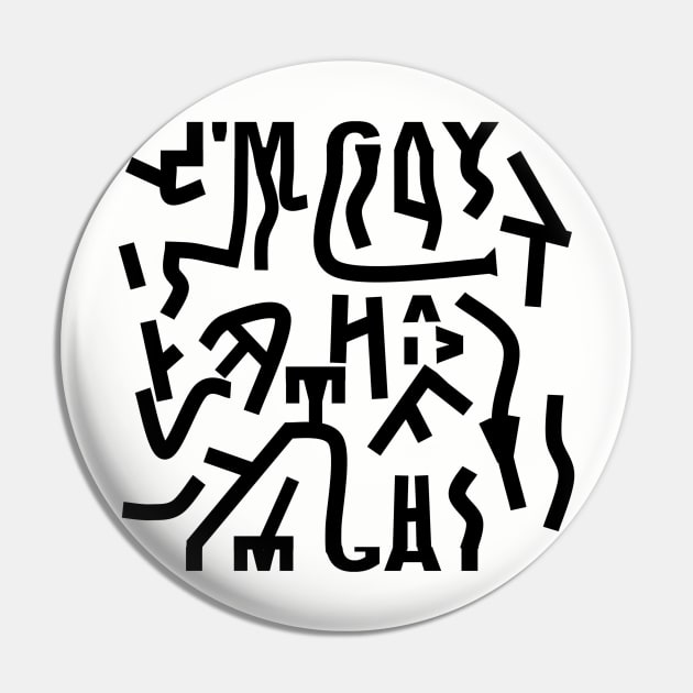 Hidden Message || I'm Gay || Black Pin by SimpleSocks