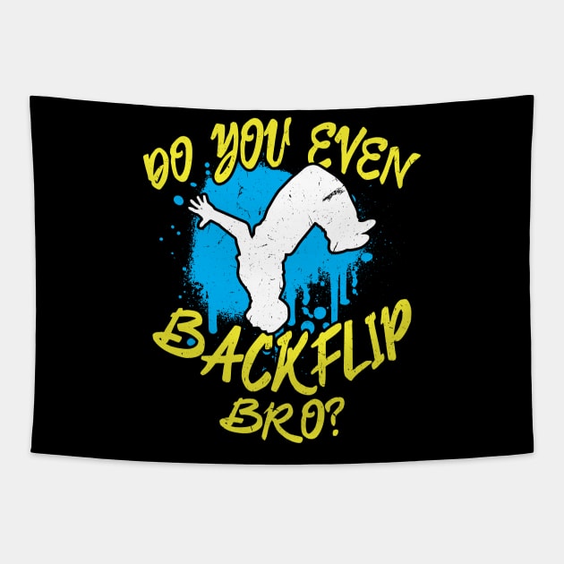 Do you even Backflip Bro Jumping Backflip Flip Tapestry by Peco-Designs