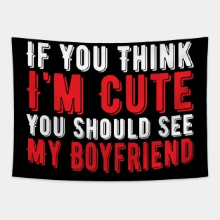 Funny Girlfriend, Vintage Gift Idea Tapestry