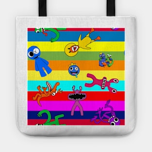 super colorful rainbow friends Tote