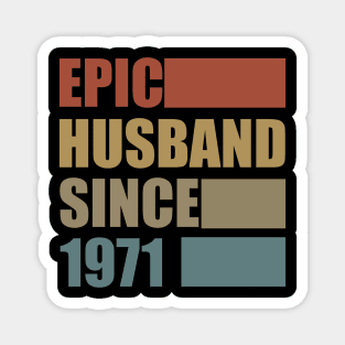 Vintage Epic Husband Since 1971 Magnet