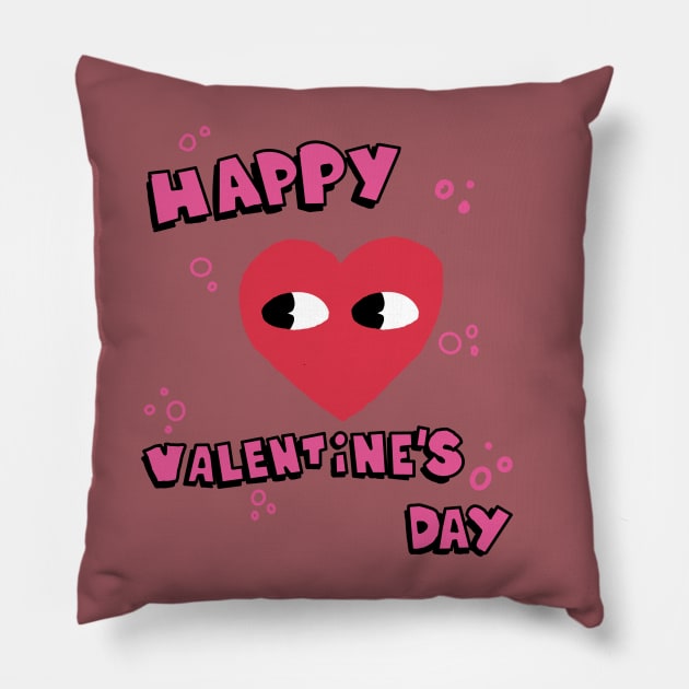 Happy valentines day Pillow by squeezer79