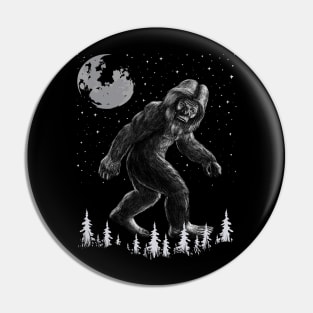 Bigfoot Moon Stars Pin